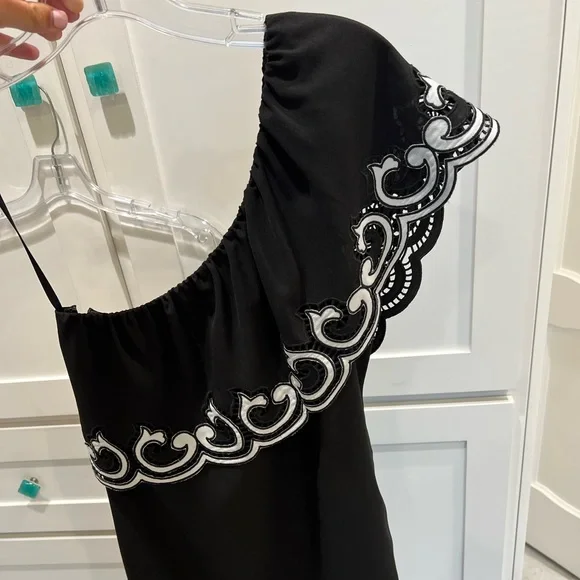 Ramy Brook Darla Lace-Trim One-Shoulder Dress - Picture 6 of 7